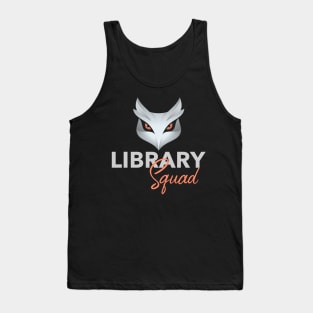 Funny Owl Library Squad Tank Top